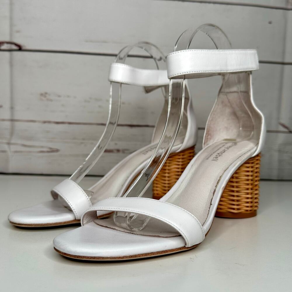 Jeffrey Campbell White Ankle-Strap Heel Sandals